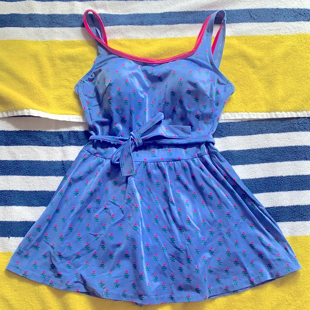 Vintage skirted one piece bathing suit